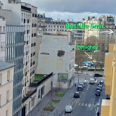 Chic Et 86m2, Bastille 5mn Des Peniches アパート パリ