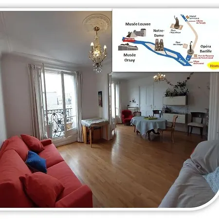アパート Chic Et 86m2, Bastille 5mn Des Peniches パリ